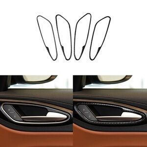 Alfa Romeo Giulia Stelvio Carbon Fiber Interior Door Handle Cover Trim